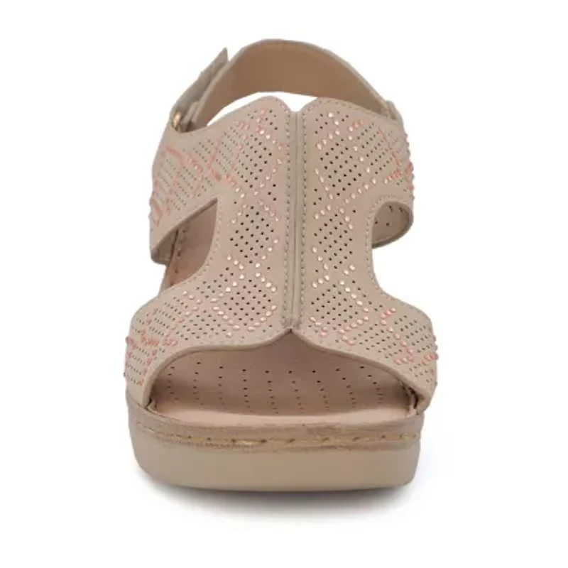 Yoki Crimson Womens Round Work Shoes