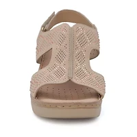 Yoki Crimson Womens Round Work Shoes