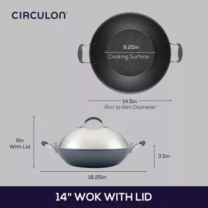 Circulon A1 Series with ScratchDefense 14" Non-Stick Wok