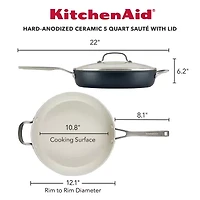 KitchenAid Ceramic 5-qt. Covered Saute Pan