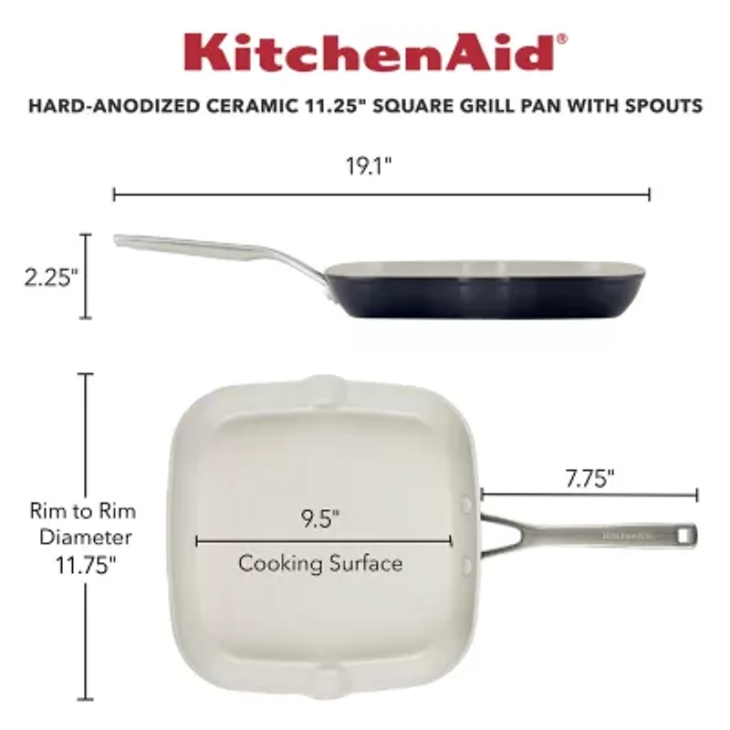 KitchenAid Ceramic 11.25" Grill Pan