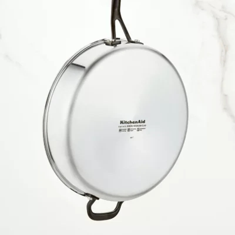 KitchenAid 5-Ply Clad Stainless Steel 5-qt. Saute Pan with Lid