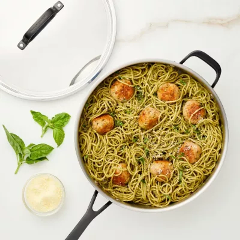 KitchenAid 5-Ply Clad Stainless Steel 5-qt. Saute Pan with Lid