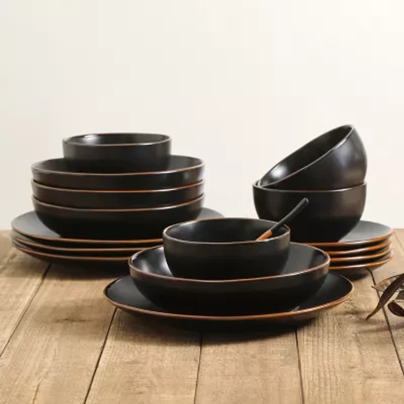 Stone + Lain Brasa 16-pc. Stoneware Dinnerware Set