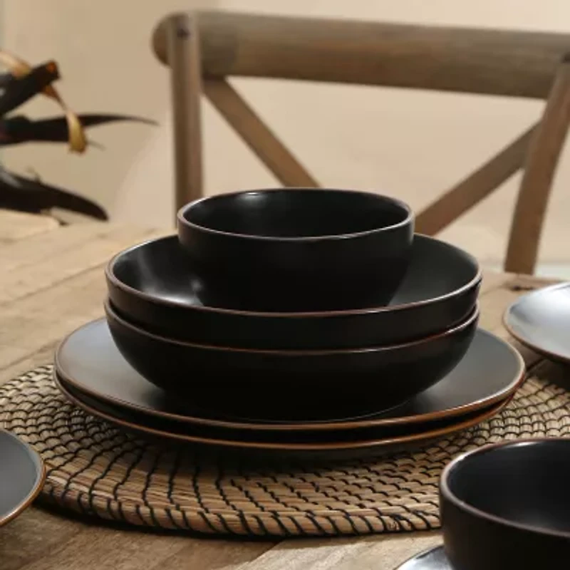 Stone + Lain Brasa 16-pc. Stoneware Dinnerware Set