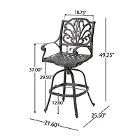 Alfresco 2-pc. Swivel Bar Stool