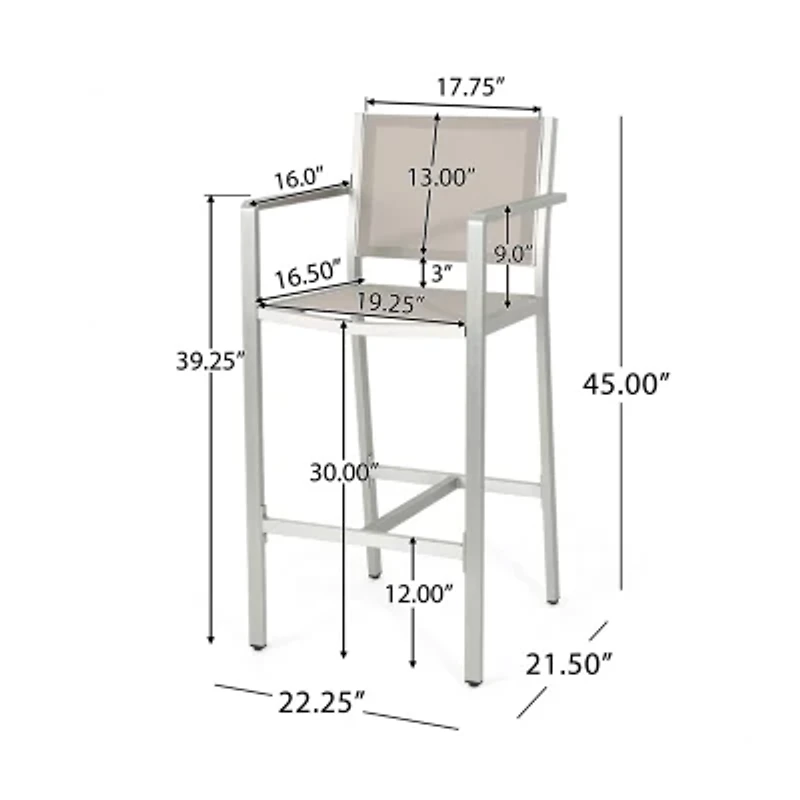 Cape 2-pc. Bar Stool