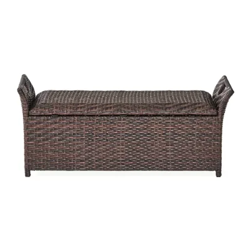 Wing Wicker Bench