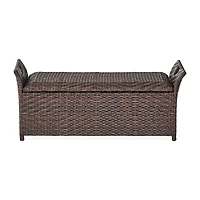 Wing Wicker Bench