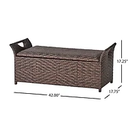 Wing Wicker Bench