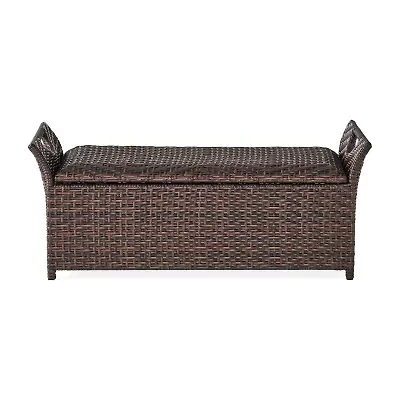 Wing Wicker Bench