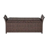 Wing Wicker Bench