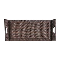 Wing Wicker Bench