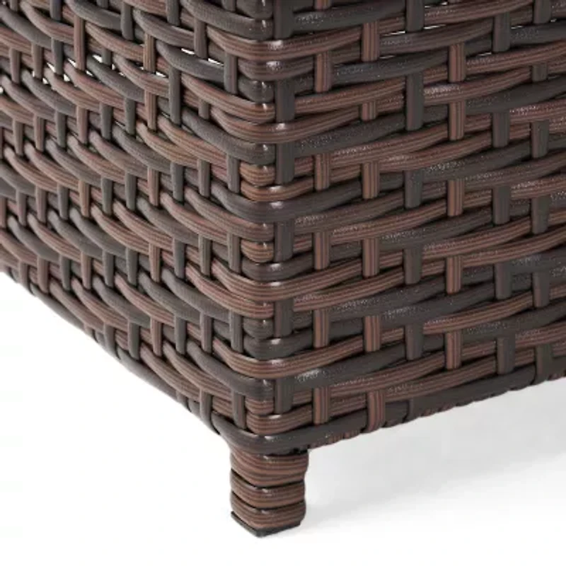 Wing Wicker Bench