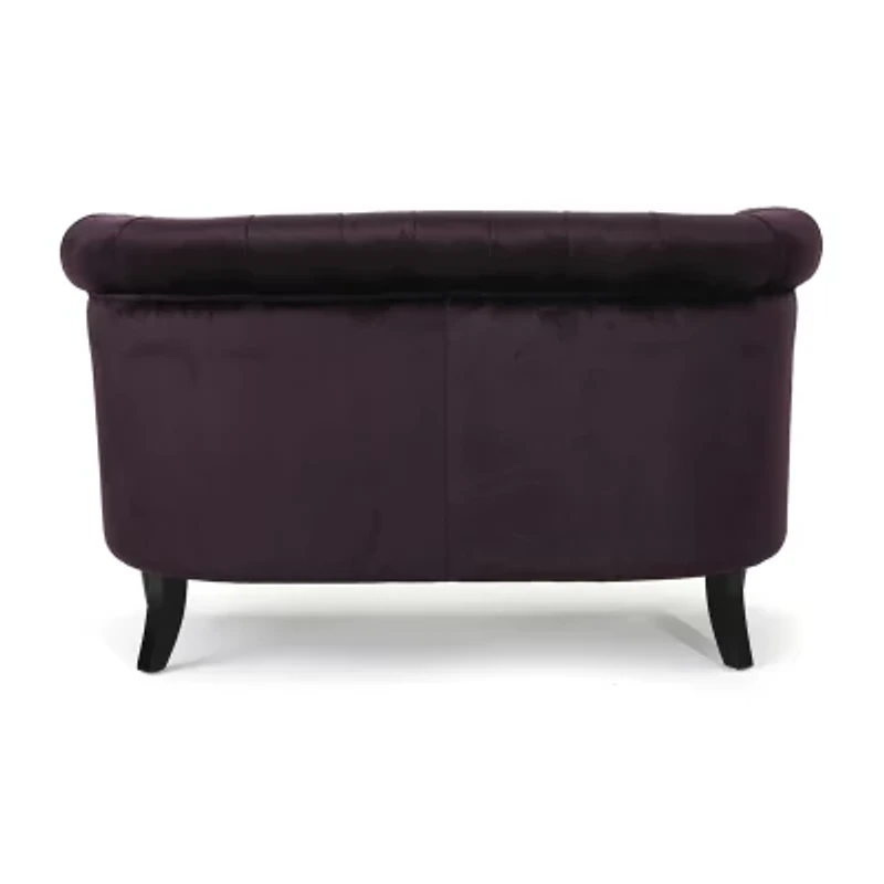 Milani Roll-Arm Upholstered Loveseat