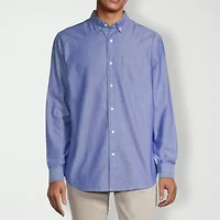 St. John's Bay Performance Oxford Mens Long Sleeve Classic Fit Button-Down Shirt