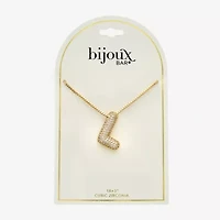 Bijoux Bar Gold Tone Womens Cubic Zirconia Pendant Necklaces