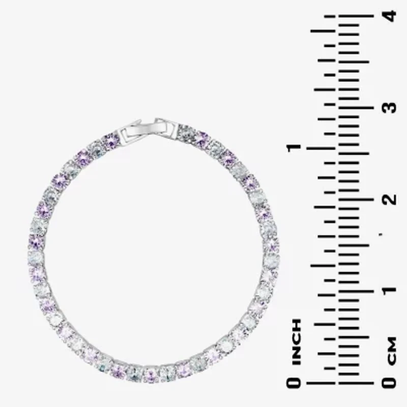 Sparkle Allure Light Up Box Womens Simulated Cubic Zirconia Pure Silver Over Brass Round 2-pc. Jewelry Set