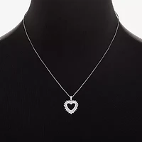 Sparkle Allure Womens Cubic Zirconia Pure Silver Over Brass Heart 2-pc. Jewelry Set