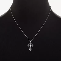 Sparkle Allure Womens Cubic Zirconia Pure Silver Over Brass Cross 2-pc. Jewelry Set