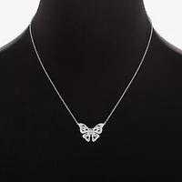 Sparkle Allure Womens Cubic Zirconia Pure Silver Over Brass Butterfly 2-pc. Jewelry Set
