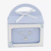 Sparkle Allure Womens Cubic Zirconia Pure Silver Over Brass Round 2-pc. Jewelry Set