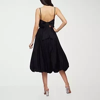 Premier Amour Womens Sleeveless Midi Fit + Flare Dress