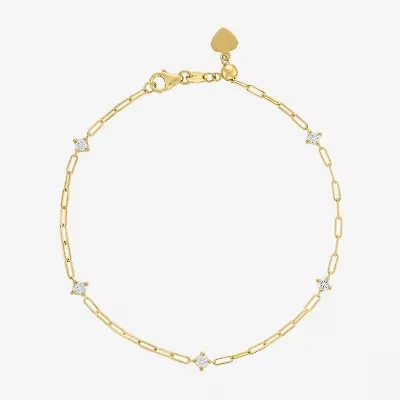 Diamond Addiction (G-H / I1-I2) Womens 1/3 CT. T.W. Lab Grown White Diamond 10K Gold Charm Bracelet