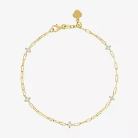 Diamond Addiction (G-H / I1-I2) Womens 1/3 CT. T.W. Lab Grown White Diamond 10K Gold Charm Bracelet