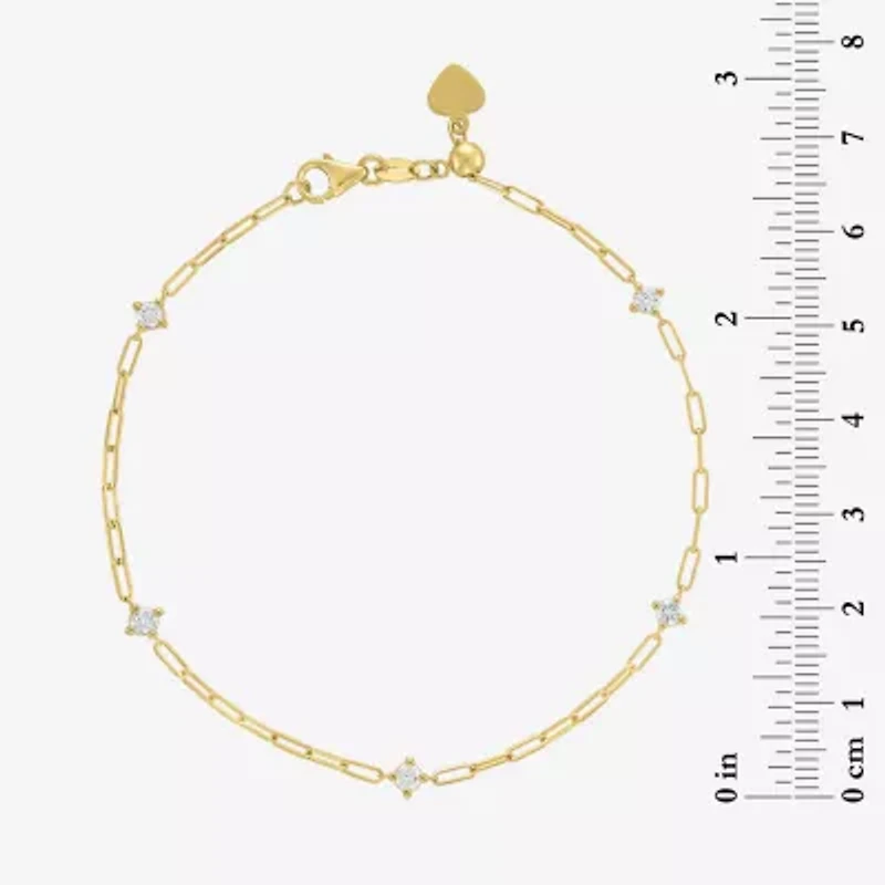 Diamond Addiction (G-H / I1-I2) Womens 1/3 CT. T.W. Lab Grown White Diamond 10K Gold Charm Bracelet