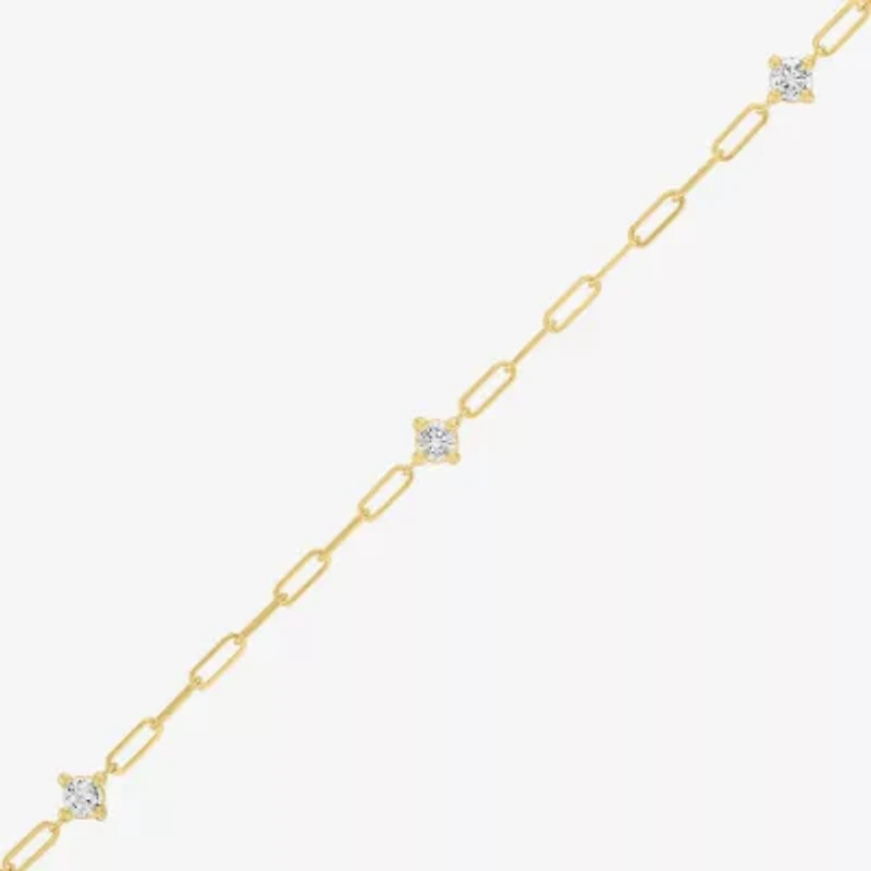 Diamond Addiction (G-H / I1-I2) Womens 1/3 CT. T.W. Lab Grown White Diamond 10K Gold Charm Bracelet