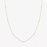 Diamond Addiction (G-H / I1-I2) Womens 1/3 CT. T.W. Lab Grown White 10K Gold Round 16 Inch Pendant Necklace