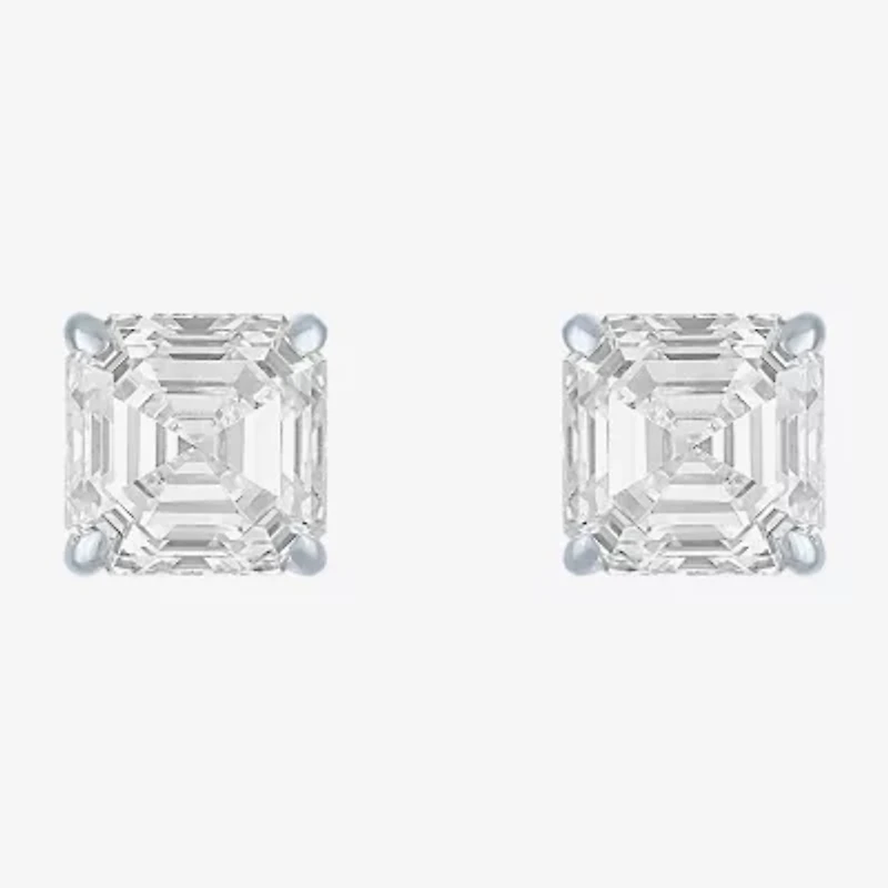 (H-I / Vs2-Si1) 4 CT. T.W. Lab Grown White Diamond 14K Gold 7mm Stud Earrings