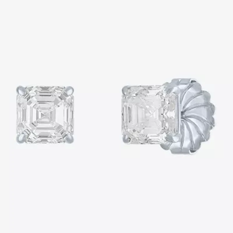(H-I / Vs2-Si1) 4 CT. T.W. Lab Grown White Diamond 14K Gold 7mm Stud Earrings