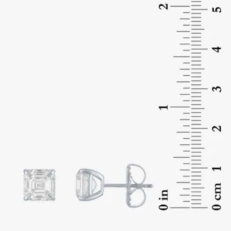 (H-I / Vs2-Si1) 4 CT. T.W. Lab Grown White Diamond 14K Gold 7mm Stud Earrings