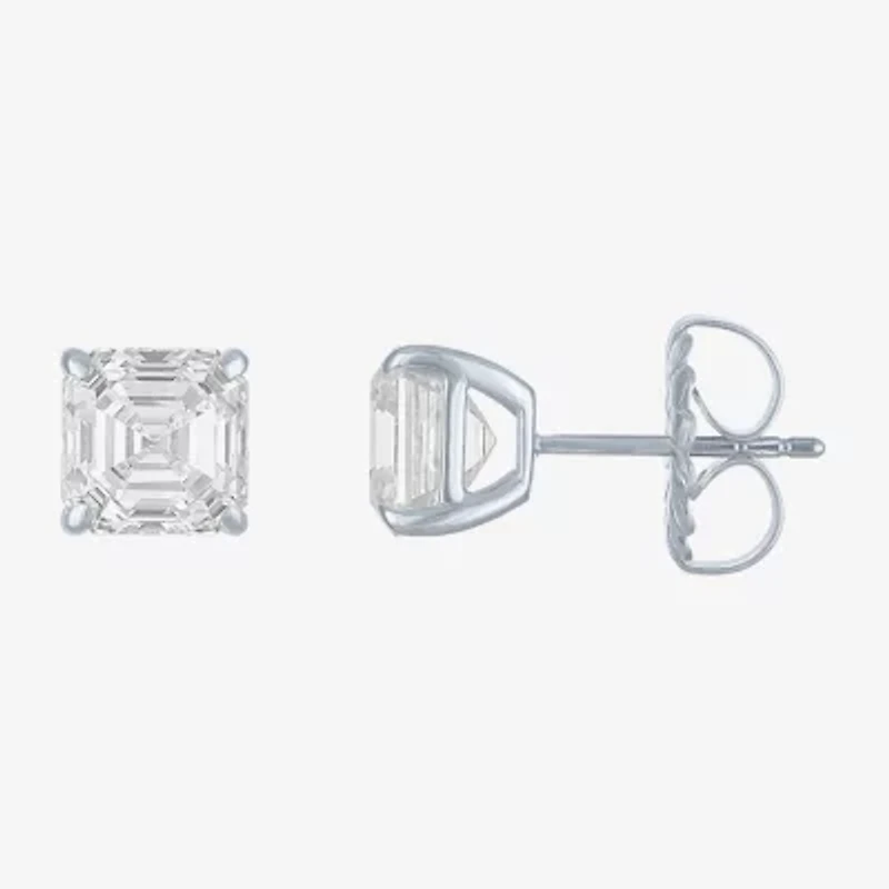 (H-I / Vs2-Si1) 4 CT. T.W. Lab Grown White Diamond 14K Gold 7mm Stud Earrings