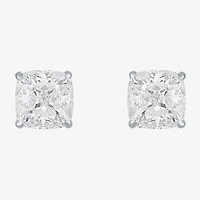 (H-I / Vs2-Si1) 4 CT. T.W. Lab Grown White Diamond 14K Gold 7mm Cushion Stud Earrings