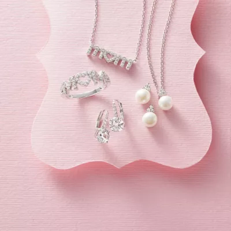 Yes, Please! Womens White Cultured Freshwater Pearl Sterling Silver 2-pc. Jewelry Set