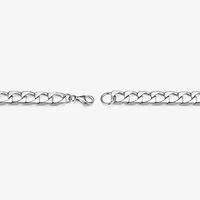 Mens Sterling Silver 8 1/2 Inch Solid Link Round Id Bracelet