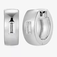 Mens 5/8 CT. T.W. Cubic Zirconia Sterling Silver 15.1mm Hoop Earrings