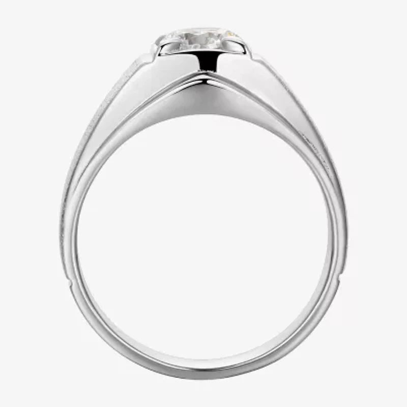 Mens 1 3/4 CT. T.W. Cubic Zirconia Sterling Silver Round Solitaire Fashion Ring