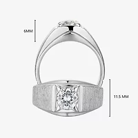 Mens 1 3/4 CT. T.W. Cubic Zirconia Sterling Silver Round Solitaire Fashion Ring