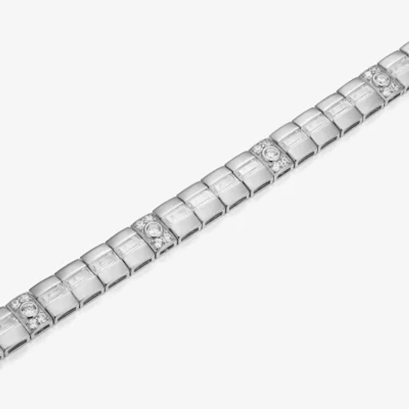 Mens Sterling Silver Solid Round 8 1/2 Inch Link Bracelet