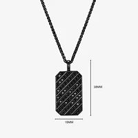 Mens 3 5/8 Ct. T.W. Cubic Zirconia Sterling Silver Round 22 Inch Pendant Necklace