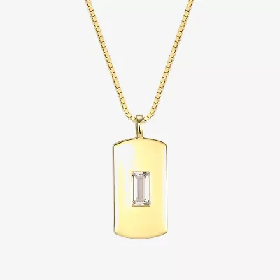 Mens 2 1/2 CT. T.W. Cubic Zirconia 18K Gold Over Silver 26 Inch Pendant Necklace