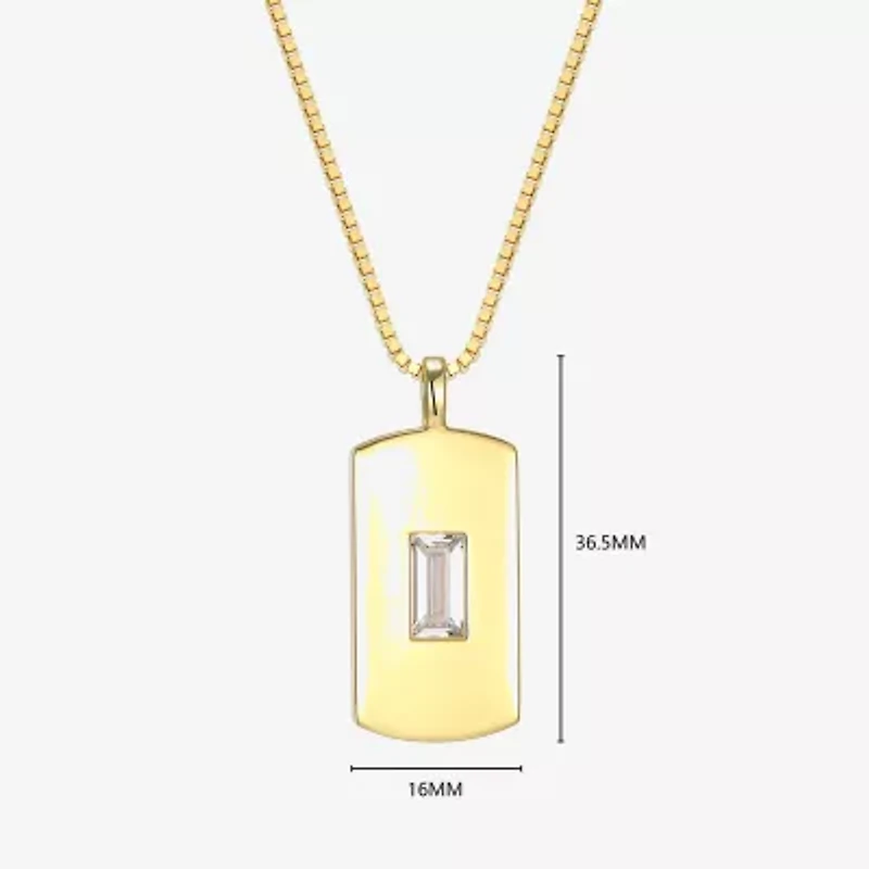 Mens 2 1/2 CT. T.W. Cubic Zirconia 18K Gold Over Silver 26 Inch Pendant Necklace