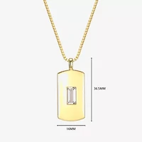 Mens 2 1/2 CT. T.W. Cubic Zirconia 18K Gold Over Silver 26 Inch Pendant Necklace