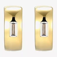Mens 5/8 CT. T.W. Cubic Zirconia 18K Gold Over Silver 15.1mm Hoop Earrings