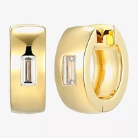Mens 5/8 CT. T.W. Cubic Zirconia 18K Gold Over Silver 15.1mm Hoop Earrings
