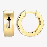 Mens 5/8 CT. T.W. Cubic Zirconia 18K Gold Over Silver 15.1mm Hoop Earrings
